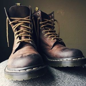 Dark brown Dr. Martens